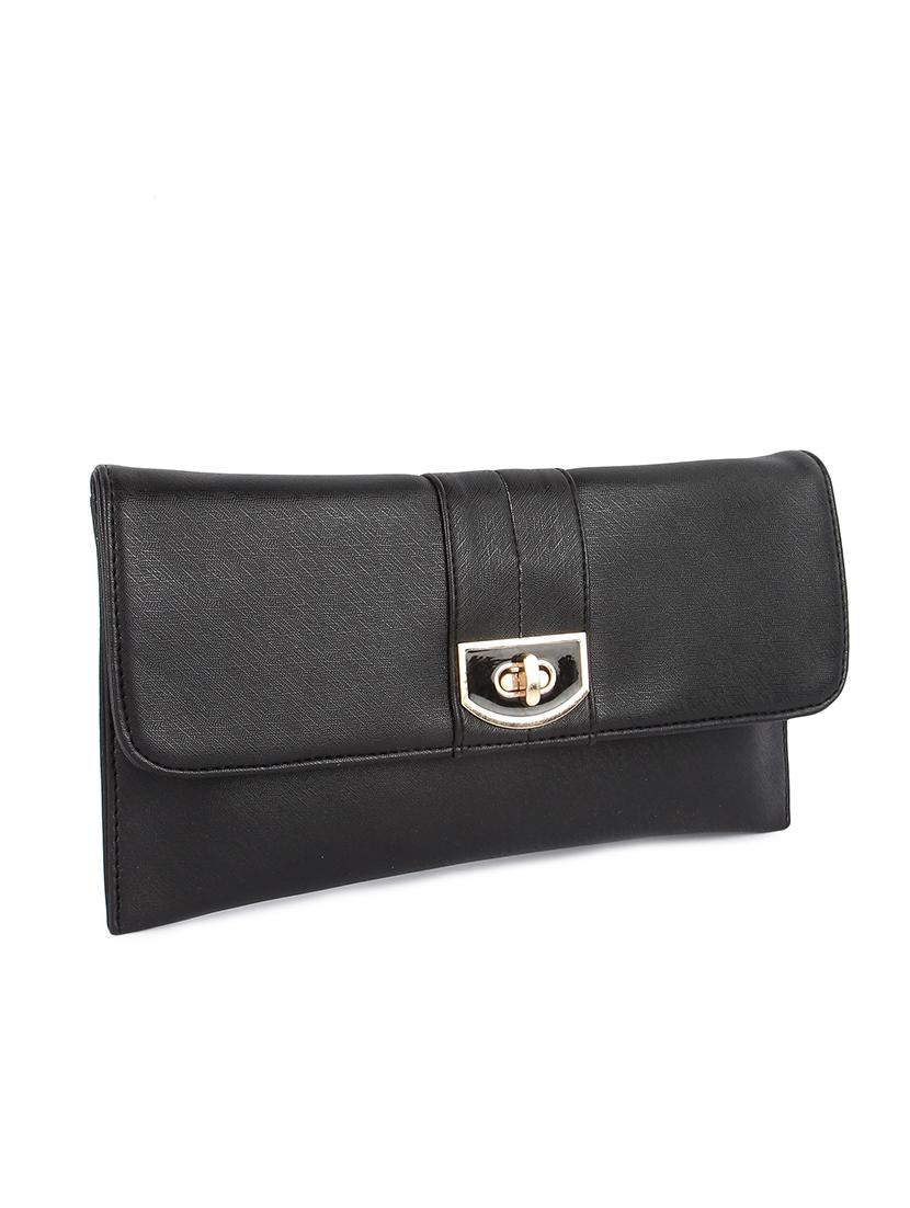 black faux leather clutch - 10886008 - Zoom Image - 4