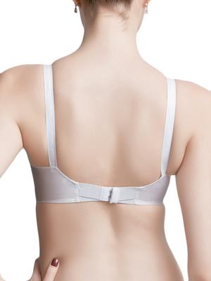 solid white cotton bra - 10886291 - Standard Image - 3