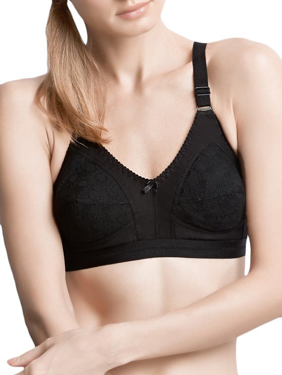 black cotton bra - 10886293 - Zoom Image - 2