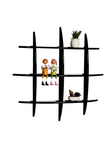Graceful Brown Multi Shelf Wall Hanging - 10893772 - Very Small Image - 1