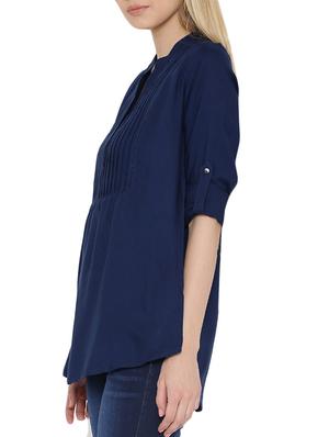 navy blue solid viscose tunic - 10894064 - Standard Image - 2