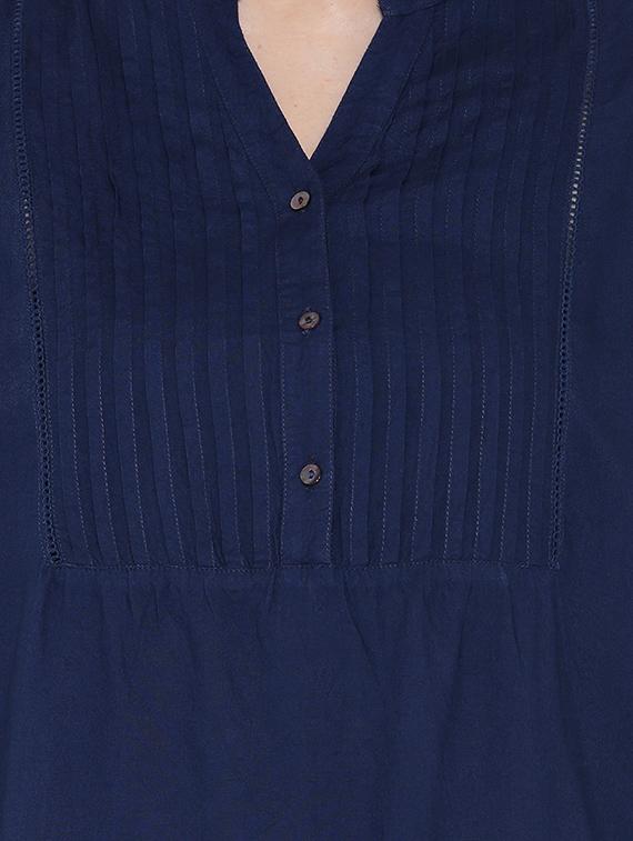 navy blue solid viscose tunic - 10894064 - Zoom Image - 4