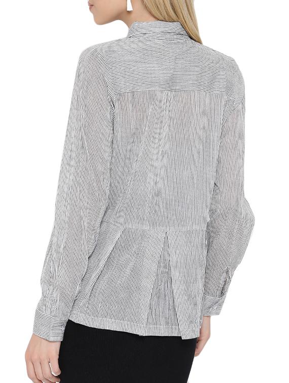 grey striped cotton shirt - 10894067 - Zoom Image - 3