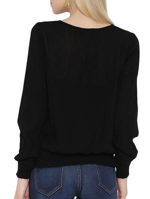 black rayon blouse - 10894068 - Standard Image - 3