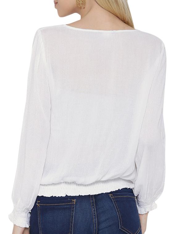 white cotton blouse - 10894070 - Zoom Image - 3