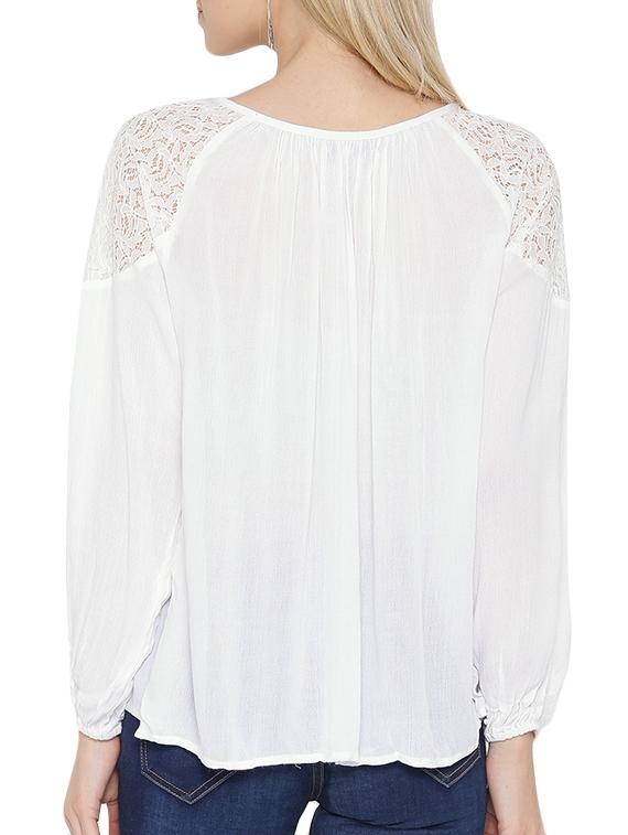 white cotton blouse - 10894086 - Zoom Image - 3