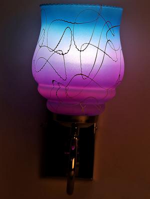 pink, blue uplighter wall light - 10894855 - Standard Image - 3