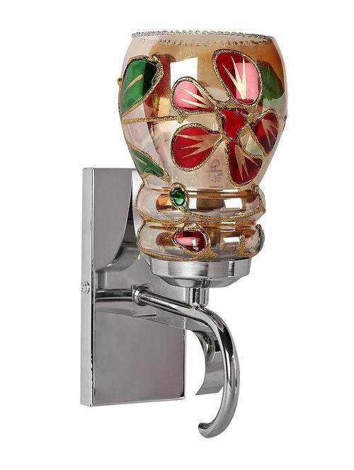 red, gold uplighter wall light - 10894863 - Standard Image - 1