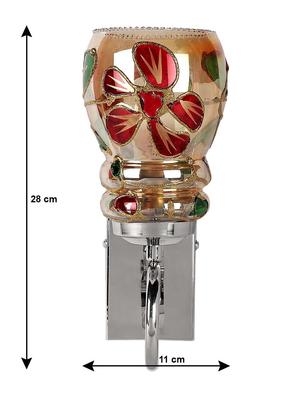 red, gold uplighter wall light - 10894863 - Standard Image - 4