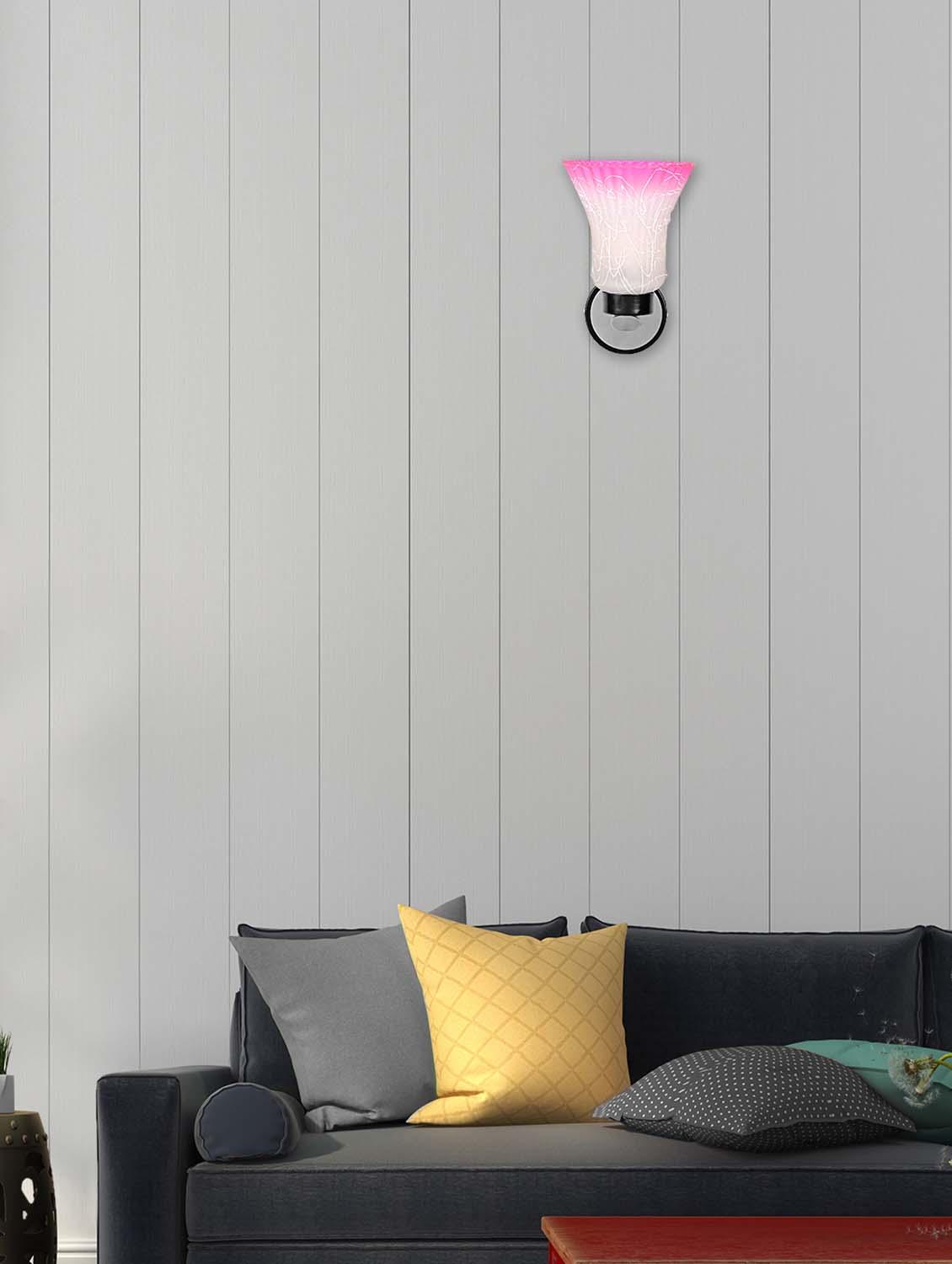 white, pink uplighter wall light - 10894891 - Zoom Image - 2