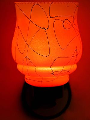 yellow, orange uplighter wall light - 10894895 - Standard Image - 3