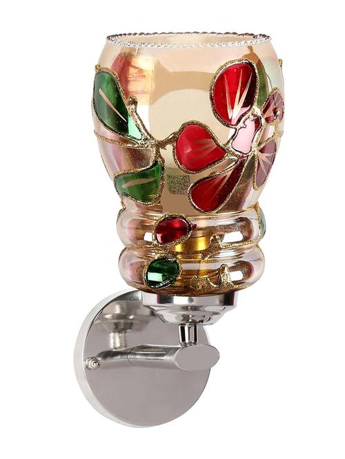 red, gold uplighter wall light - 10894925 - Standard Image - 1