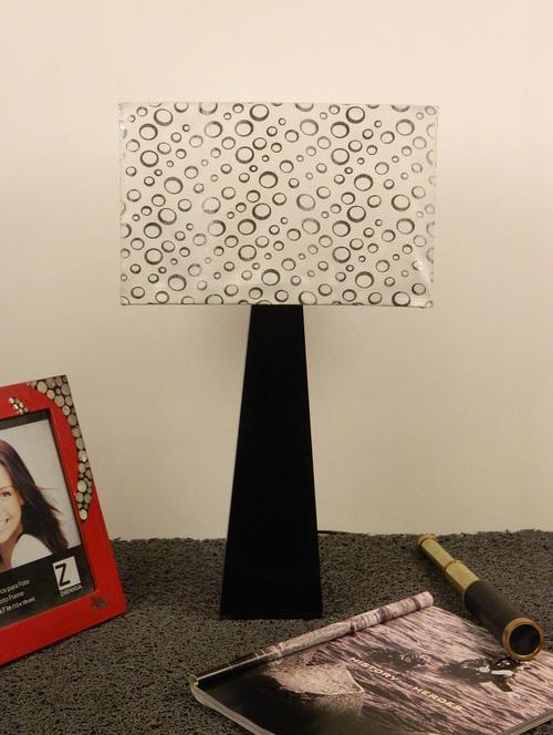 mango wood facinating table lamp with rectagular shade-white silver - 10896156 - Standard Image - 1
