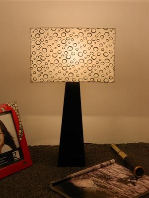 mango wood facinating table lamp with rectagular shade-white silver - 10896156 - Standard Image - 2