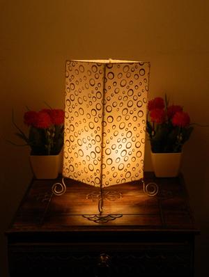 printed classic square table lamp - 10896558 - Standard Image - 2
