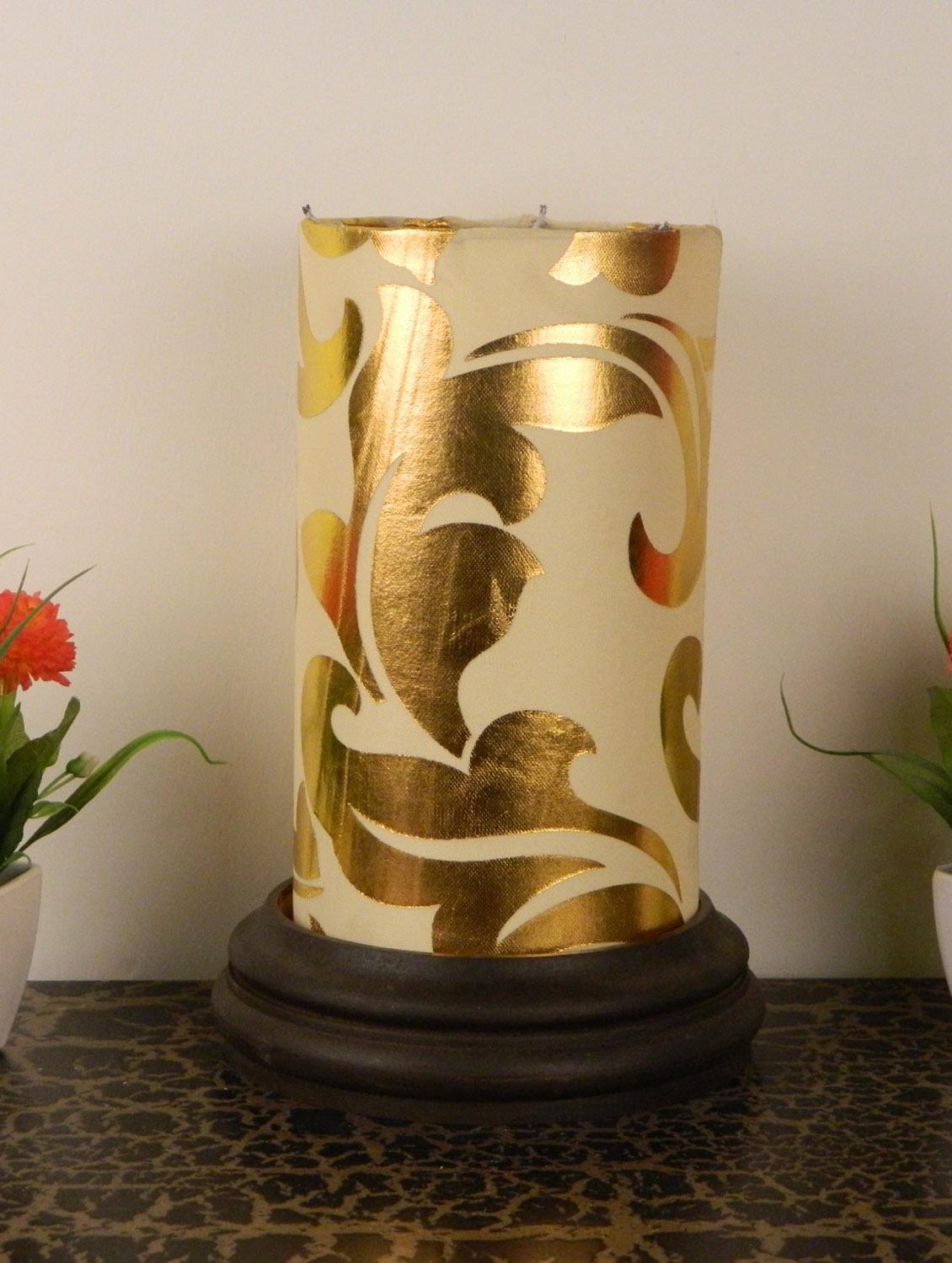 modern circular wooden base table lamp- - 10896582 - Zoom Image - 1