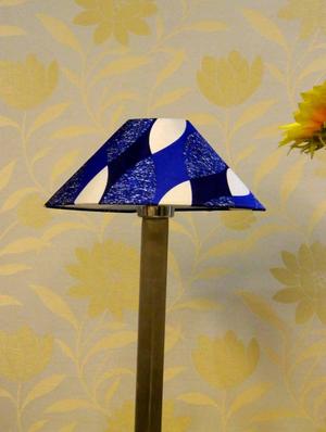 contemprarary steel lamp with 13" pyramid shade - 10896841 - Standard Image - 2
