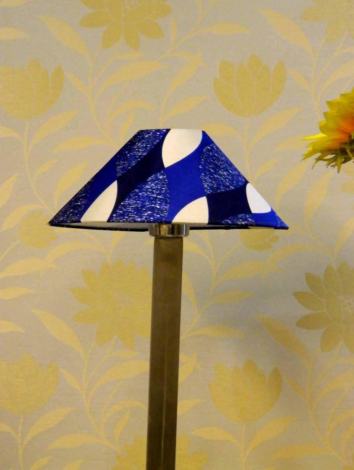contemprarary steel lamp with 13" pyramid shade - 10896841 - Zoom Image - 2