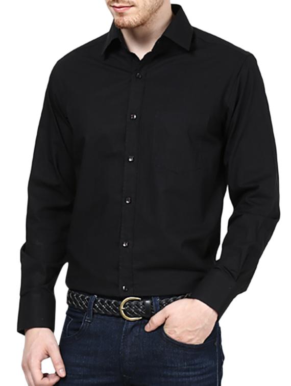 black solid casual shirt