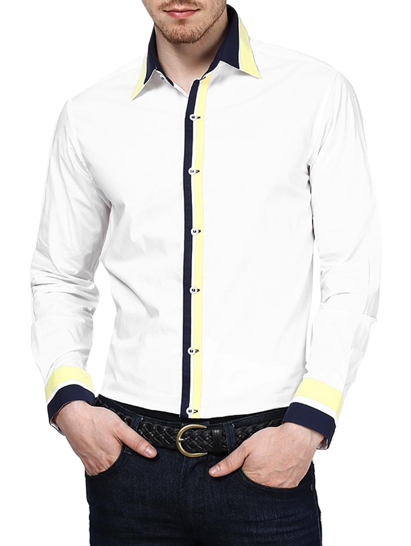 white cotton casual shirt - 10899328 - Zoom Image - 1