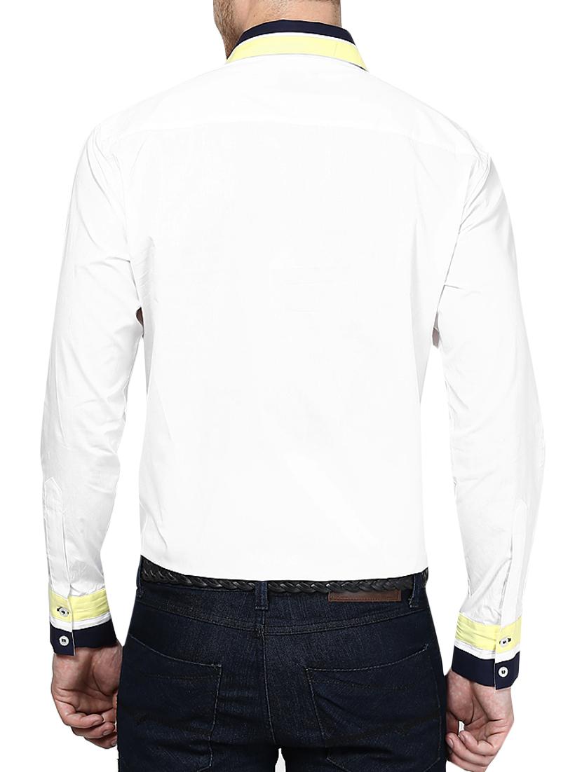 white cotton casual shirt - 10899328 - Zoom Image - 3
