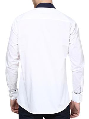 white solid casual shirt - 10899334 - Standard Image - 2