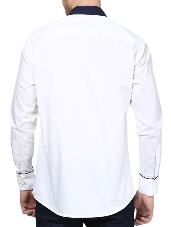 white solid casual shirt - 10899334 - Zoom Image - 2