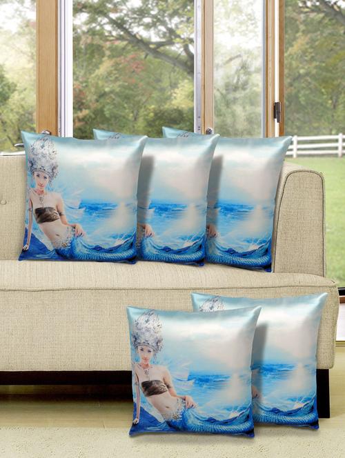 set of 5 digital printed cushion cover - 10899725 - Standard Image - 1