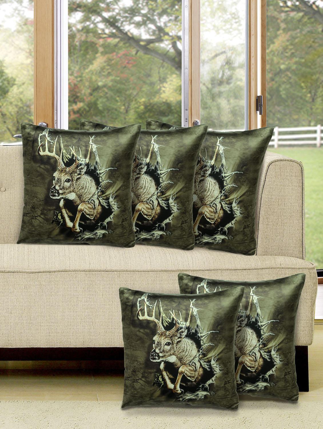 set of 5 digital printed cushion cover - 10899727 - Zoom Image - 1