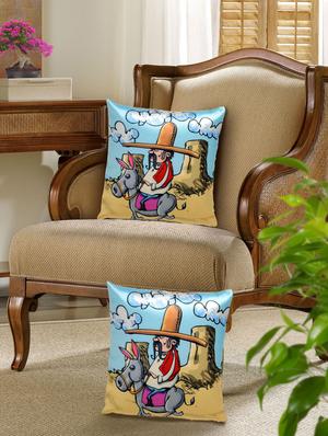 set of 5 digital printed cushion cover - 10899748 - Standard Image - 2