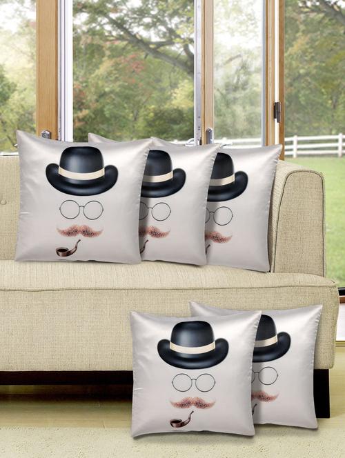 set of 5 digital printed cushion cover - 10899765 - Very Small Image - 1