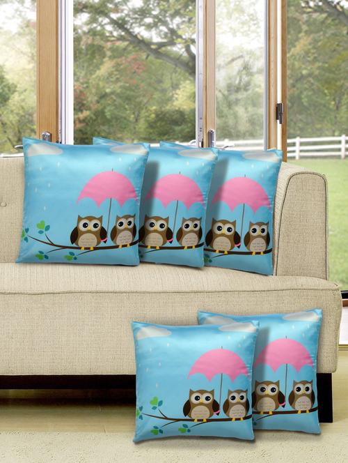 set of 5 digital printed cushion cover - 10899772 - Standard Image - 1