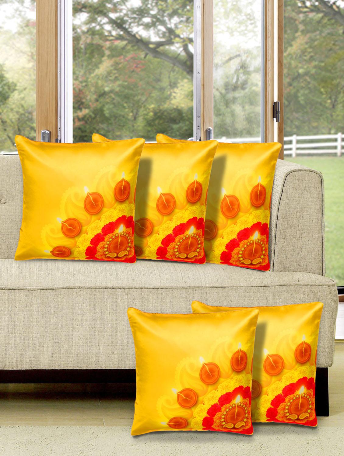 set of 5 digital printed cushion cover - 10899776 - Zoom Image - 1