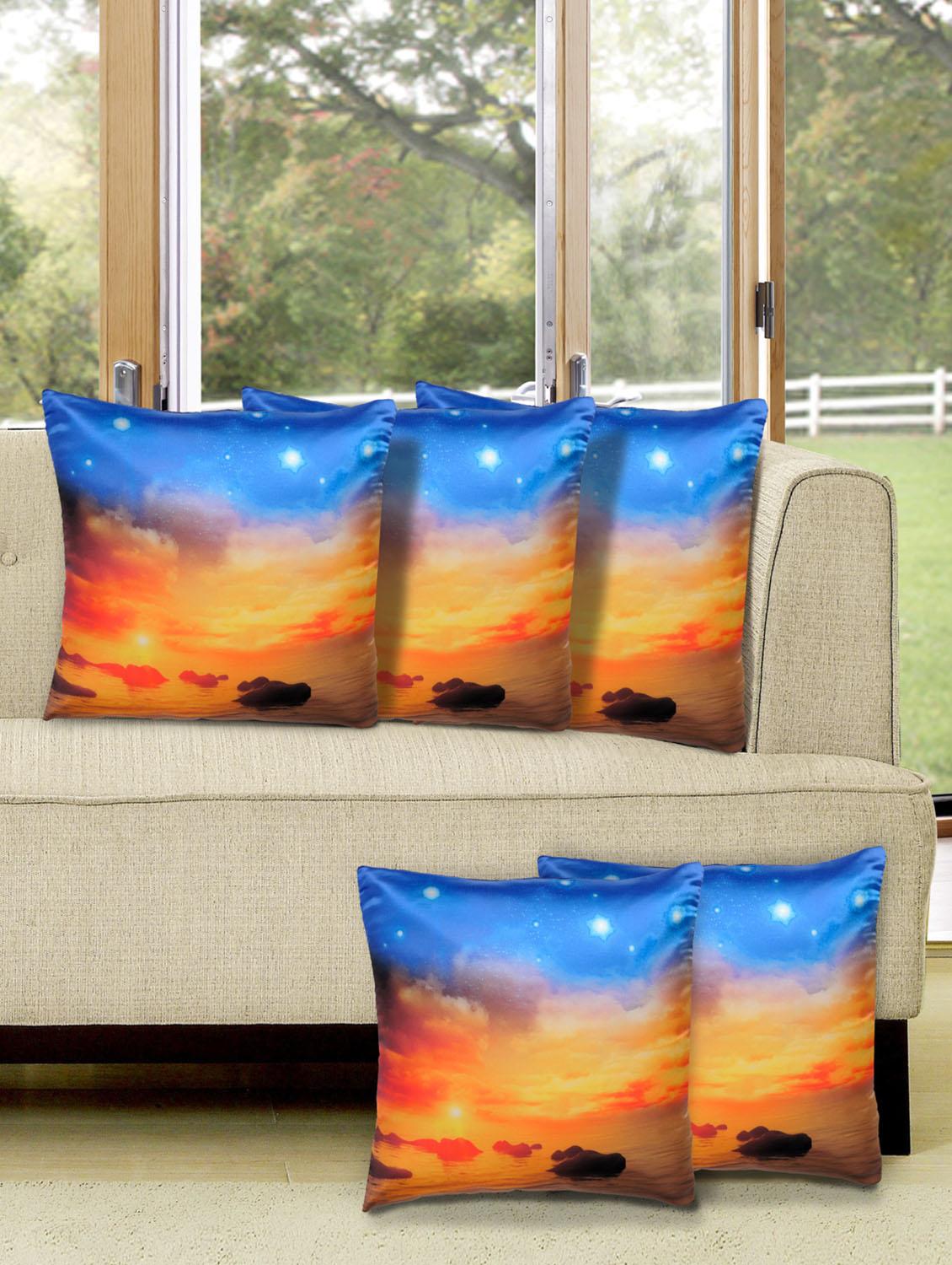 set of 5 digital printed cushion cover - 10899788 - Zoom Image - 1
