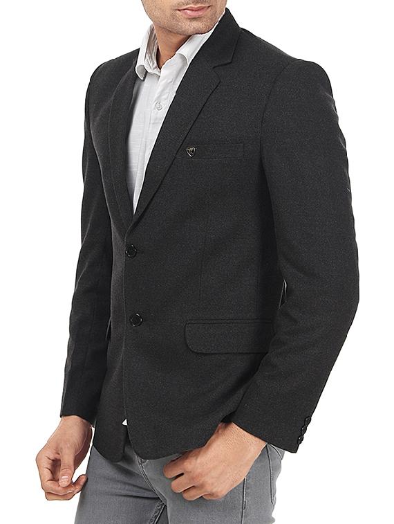 grey wool casual blazer - 10903584 - Zoom Image - 2
