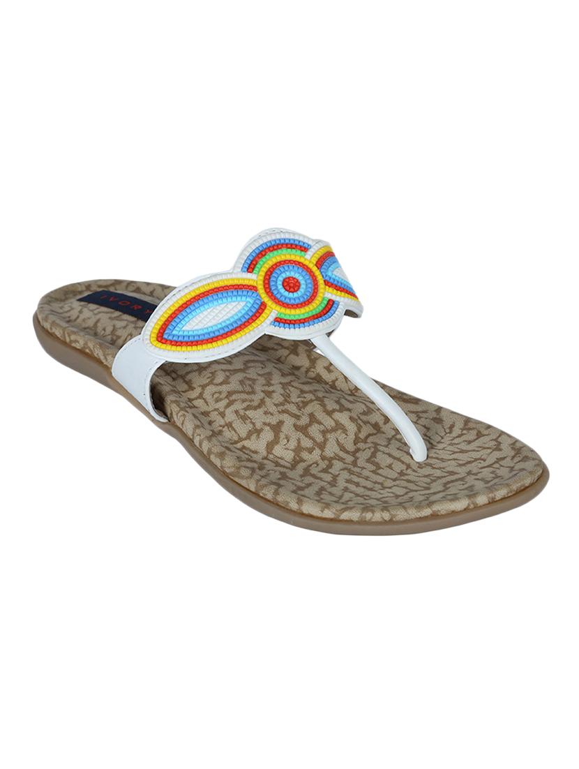 white leatherette sandal - 10906913 - Zoom Image - 1