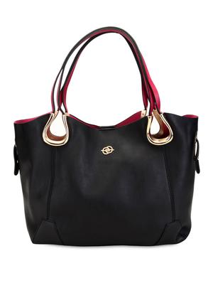 black oversized faux leather handbag - 1092471 - Standard Image - 4