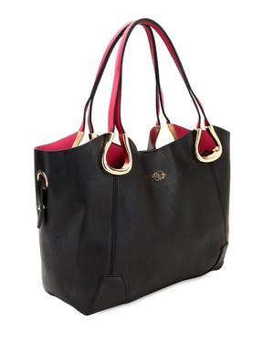 black oversized faux leather handbag - 1092471 - Standard Image - 5