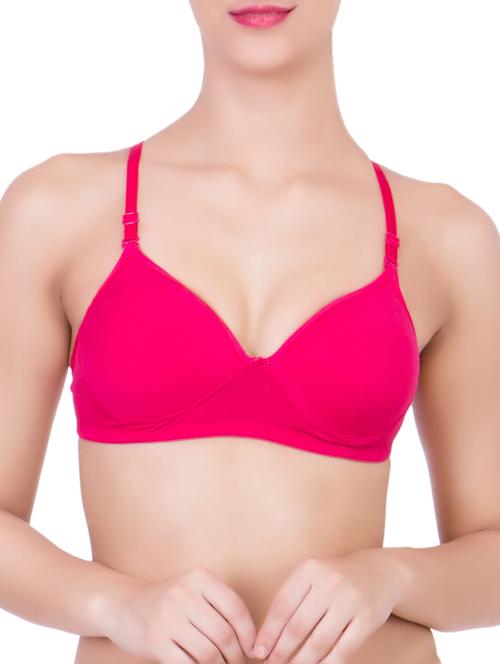 pink cotton bra - 10937726 - Very Small Image - 1