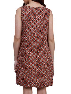 multi colored viscose dress - 10938197 - Standard Image - 3
