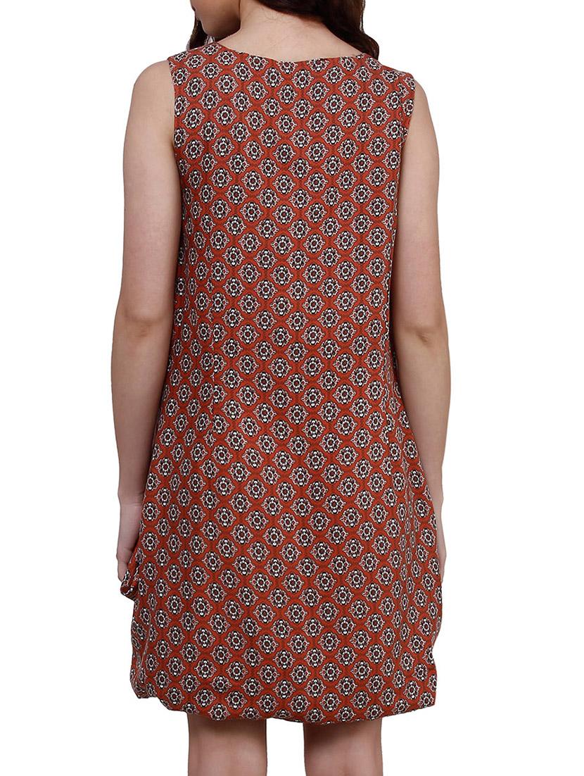 multi colored viscose dress - 10938197 - Zoom Image - 3
