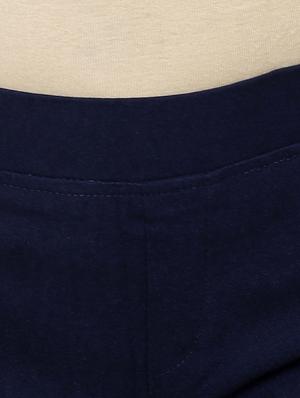 navy blue cotton blend shorts - 10942713 - Standard Image - 4