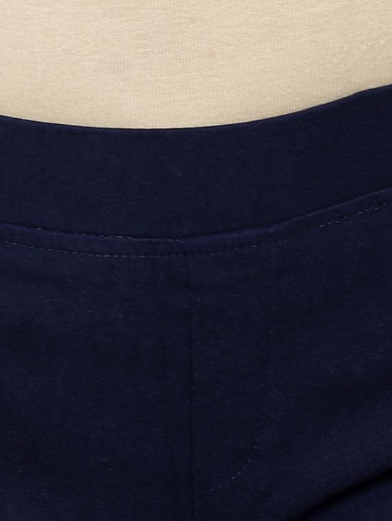 navy blue cotton blend shorts - 10942713 - Zoom Image - 4