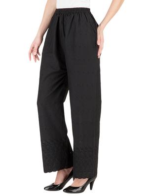 black cotton palazzos - 10942746 - Standard Image - 2