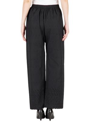 black cotton palazzos - 10942746 - Standard Image - 3