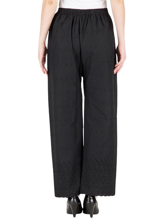 black cotton palazzos - 10942746 - Zoom Image - 3