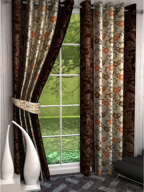 k dã©cor set of 2 beautiful polyester long door curtains - 10947856 - Standard Image - 1