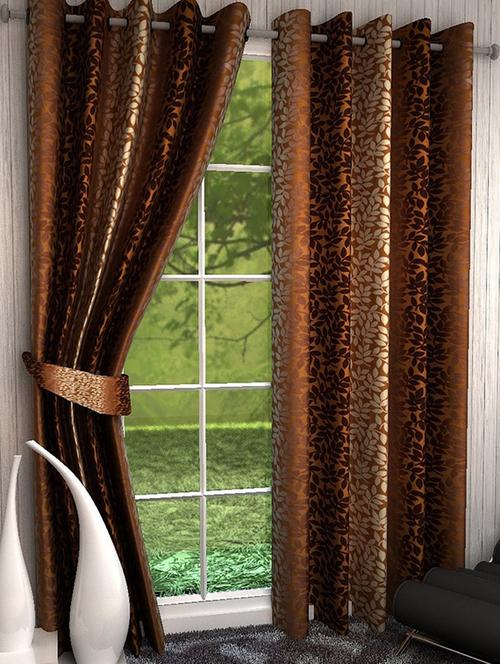 k dã©cor set of 3 beautiful polyester window curtains - 10948386 - Standard Image - 1