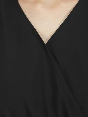 black georgette blouson dress - 10964324 - Standard Image - 4