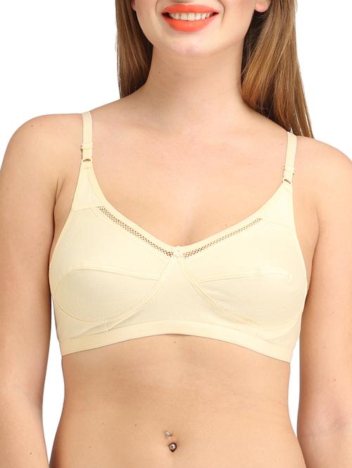 beige cotton blend bra - 10973683 - Very Small Image - 1